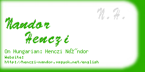 nandor henczi business card